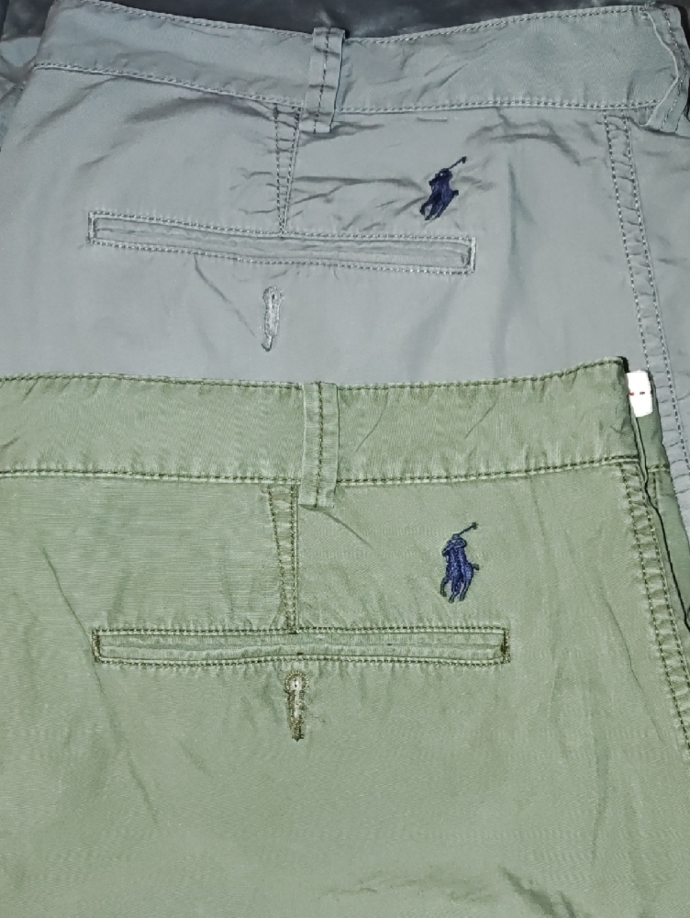 Polo by Ralph Lauren Chino Shorts 2 Pair in Olive & Gray - Picture 2 of 2